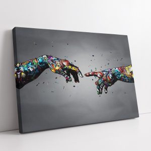 Abstract Hands Canvas Wall Art - Image 1