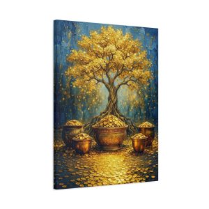 Money Tree Canvas Wall Art, Abundance Decor - Image 1